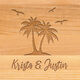 Palm Tree Island Small 10-inch Wood Bar Board Image 3 of 3